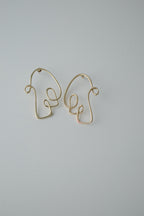 Vintage Gold Wire Face Earrings