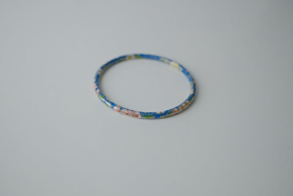 Vintage Cloissone Floral Bangle