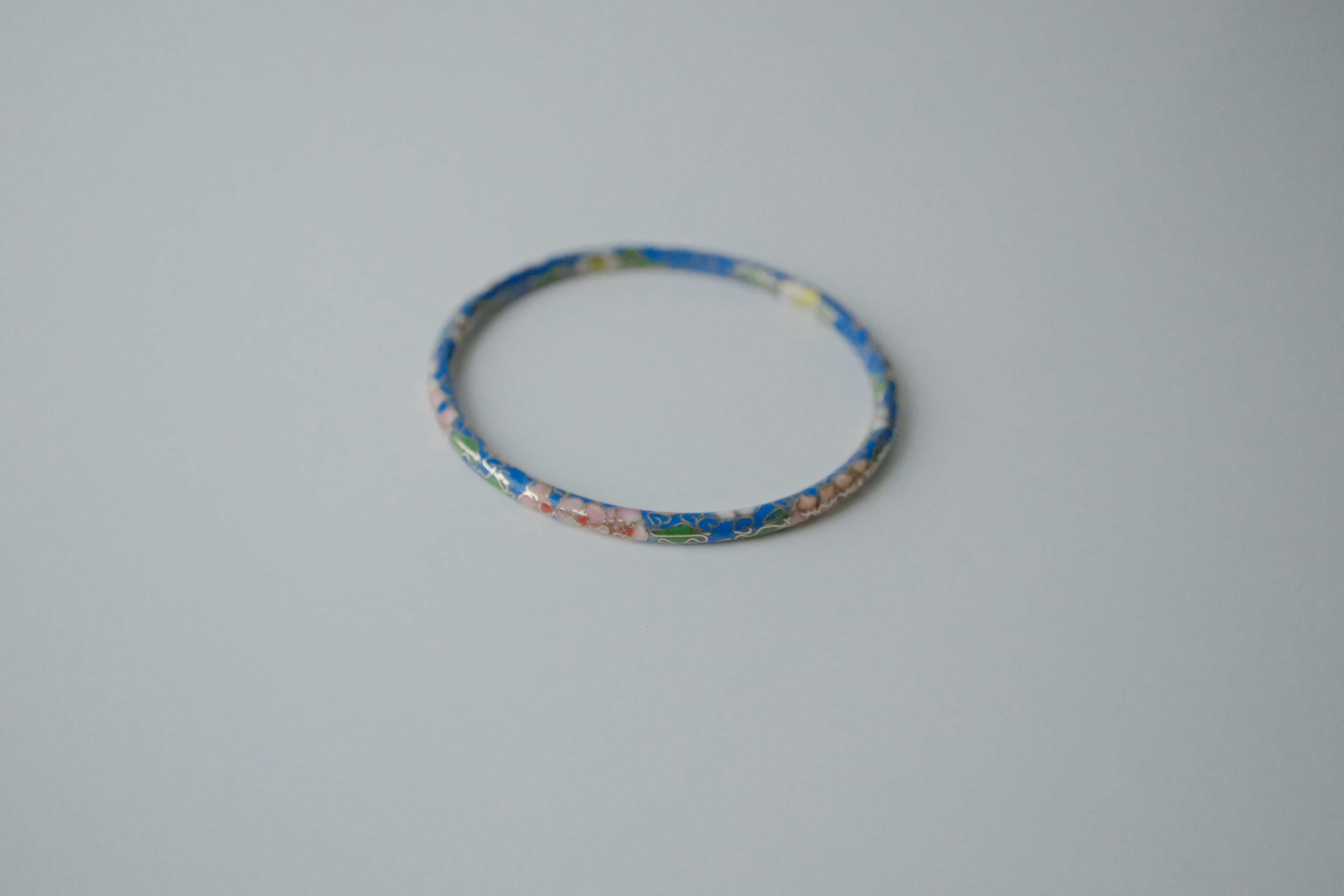 Vintage Cloissone Floral Bangle