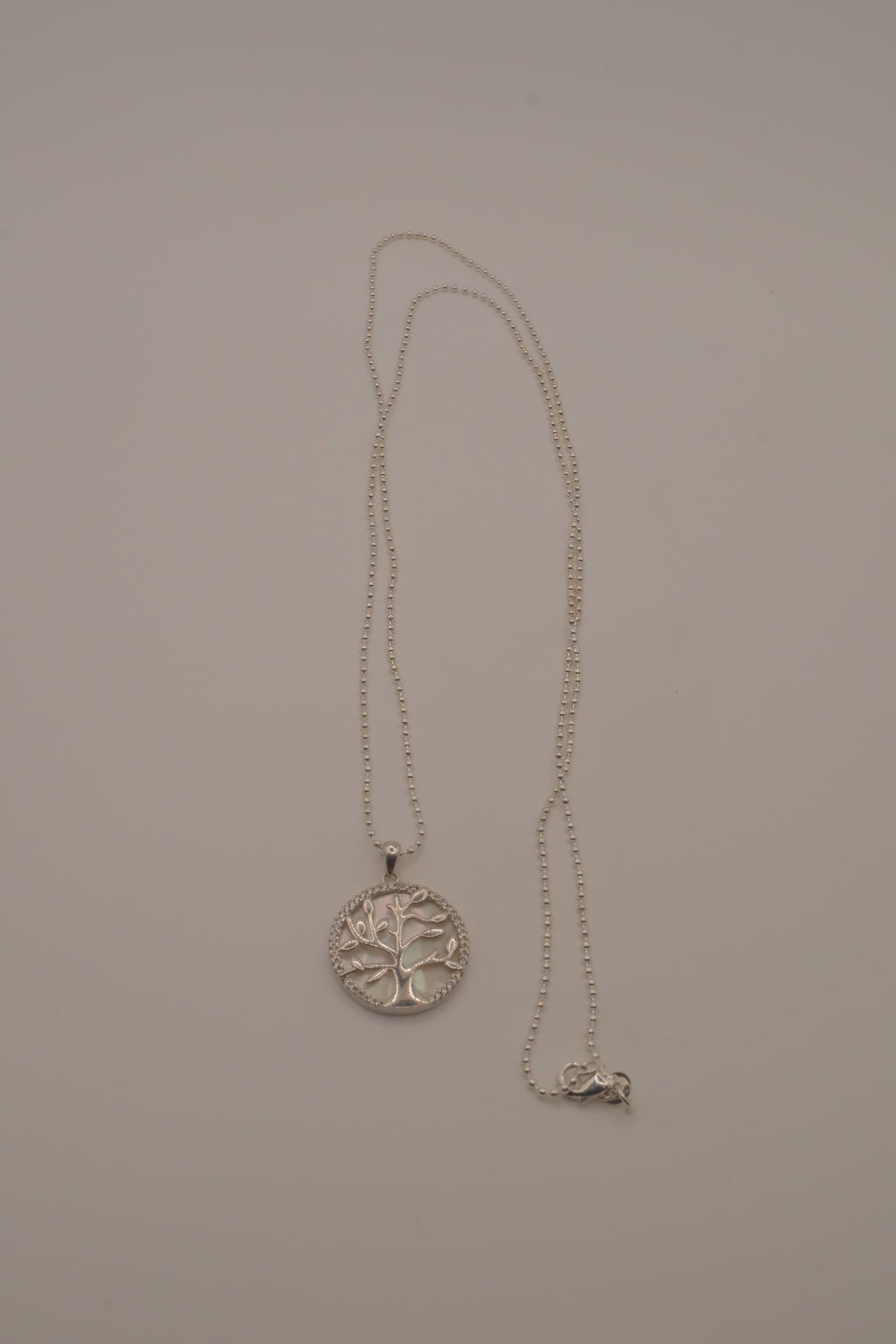 Sterling silver Tree of Life Mother-of-Pearl pendant
