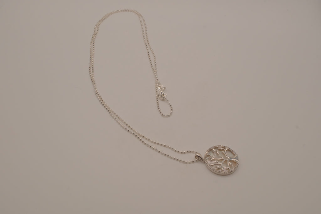 Sterling silver Tree of Life Mother-of-Pearl pendant