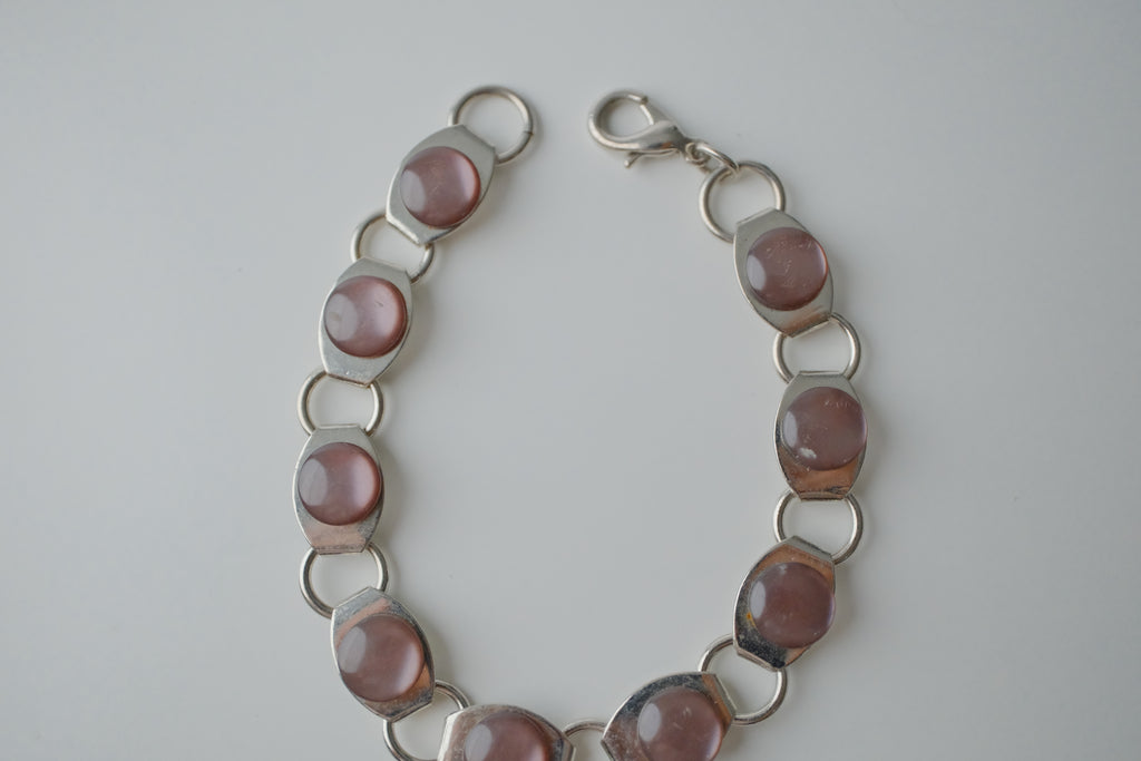 Vintage Pink Gemstone Bracelet