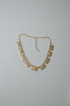 Vintage Engraved Gold Collar Necklace