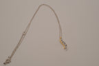 Sterling silver two tone journey-style pendant necklace