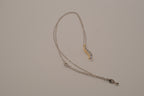 Sterling silver two tone journey-style pendant necklace