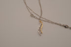 Sterling silver two tone journey-style pendant necklace