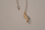 Sterling silver two tone journey-style pendant necklace