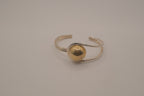 Mexico Sterling silver two tone modernist polished sphere cuff bracelet