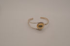 Mexico Sterling silver two tone modernist polished sphere cuff bracelet