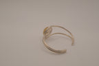 Mexico Sterling silver two tone modernist polished sphere cuff bracelet