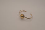 Mexico Sterling silver two tone modernist polished sphere cuff bracelet