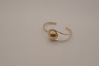Mexico Sterling silver two tone modernist polished sphere cuff bracelet