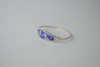 Vintage Sterling Silver Mountain Sky Bangle