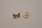 Vintage sterling silver ribbon bow earrings