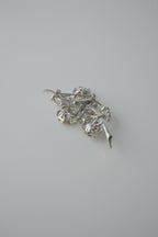 Vintage Silver Rose Bouqet Brooch