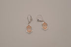 ELLE Sterling silver Lattice Hexagon Earring