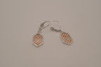 ELLE Sterling silver Lattice Hexagon Earring