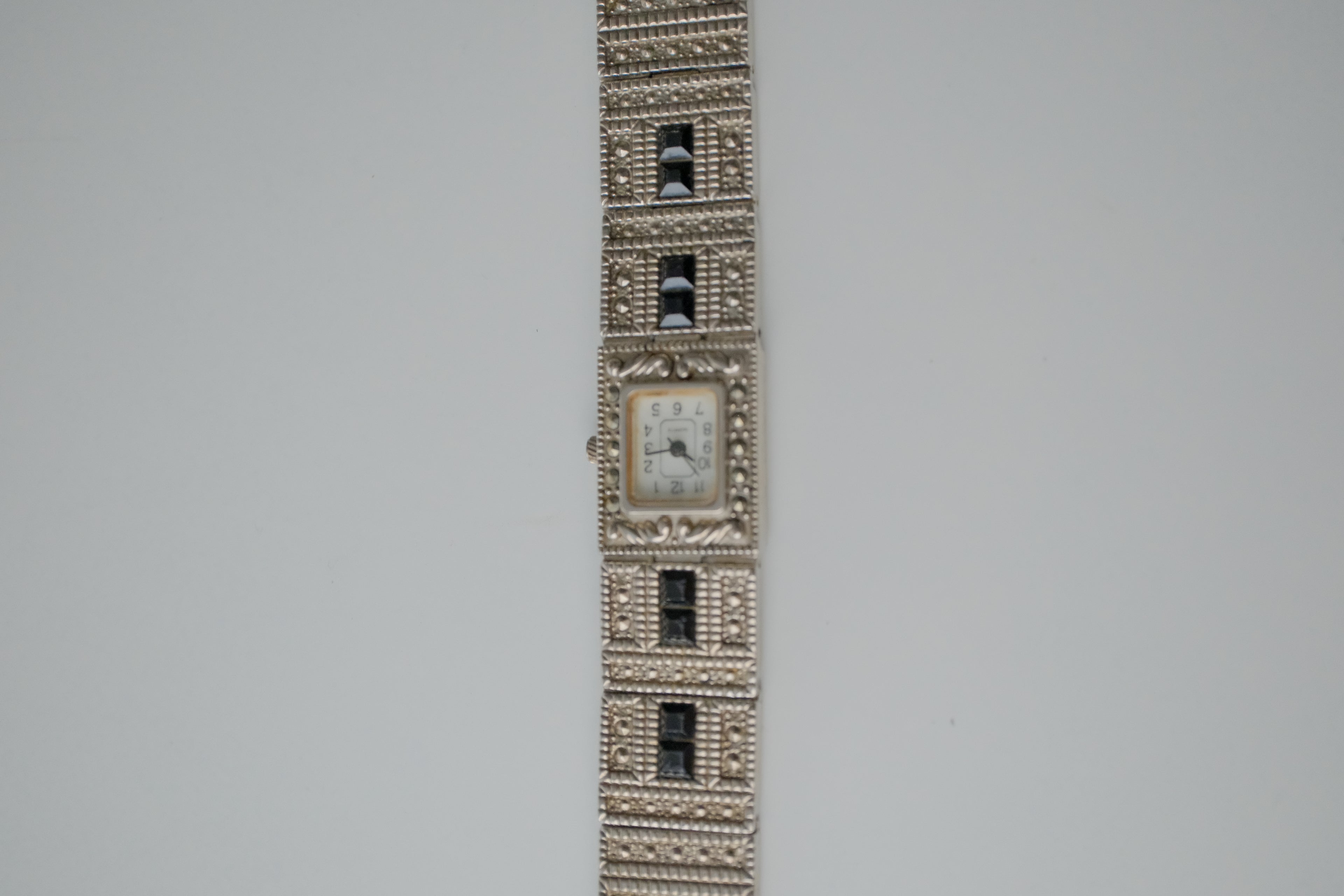 Vintage Silver Marcasite Watch Bracelet