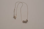 Sterling silver barrel-shaped slider pendant necklace