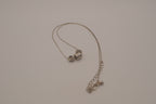 Sterling silver barrel-shaped slider pendant necklace