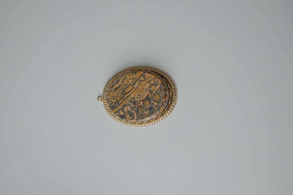 Vintage Leapord Skin Jasper Pendant
