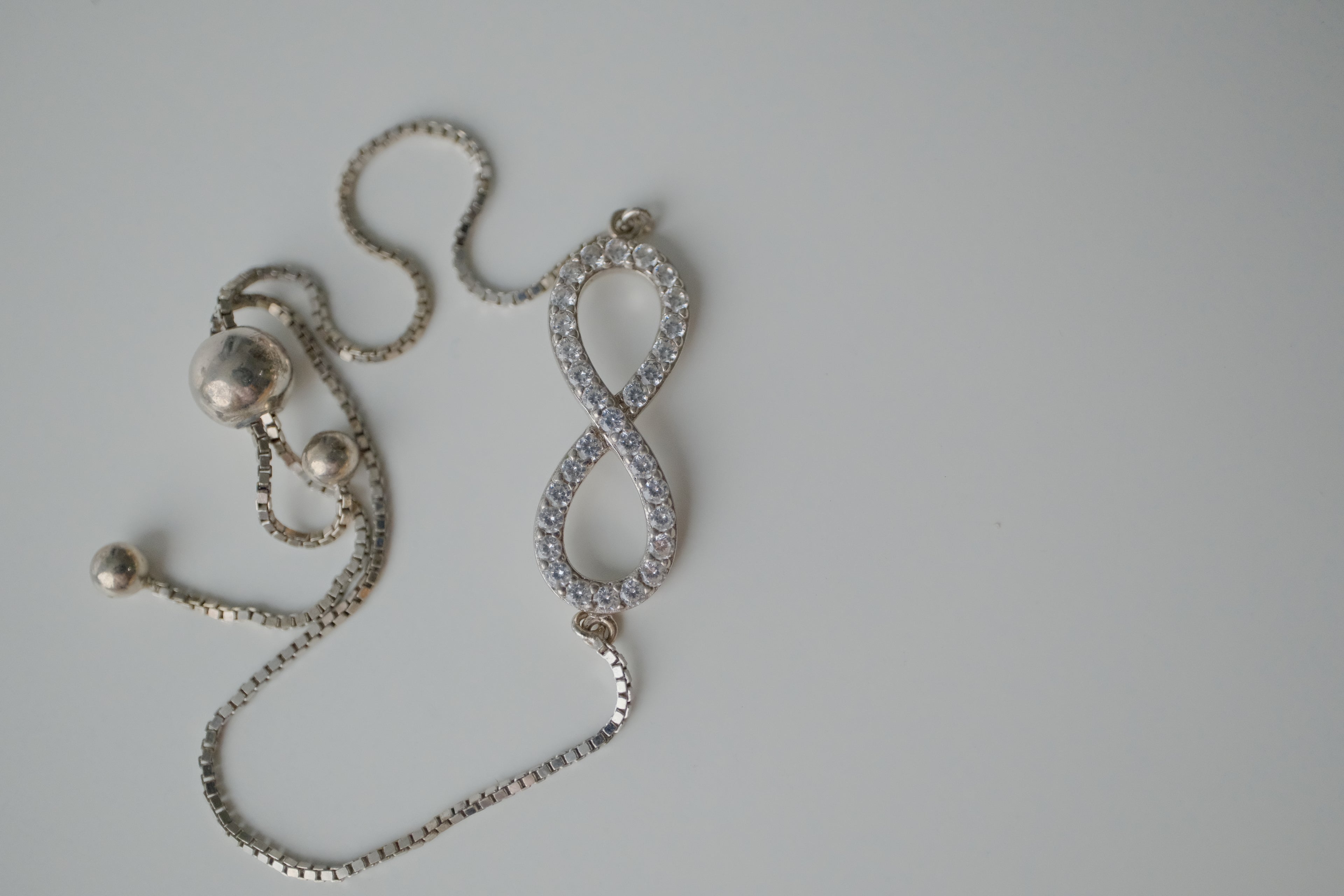 Sterling Silver Infinity Adjustable Bracelet