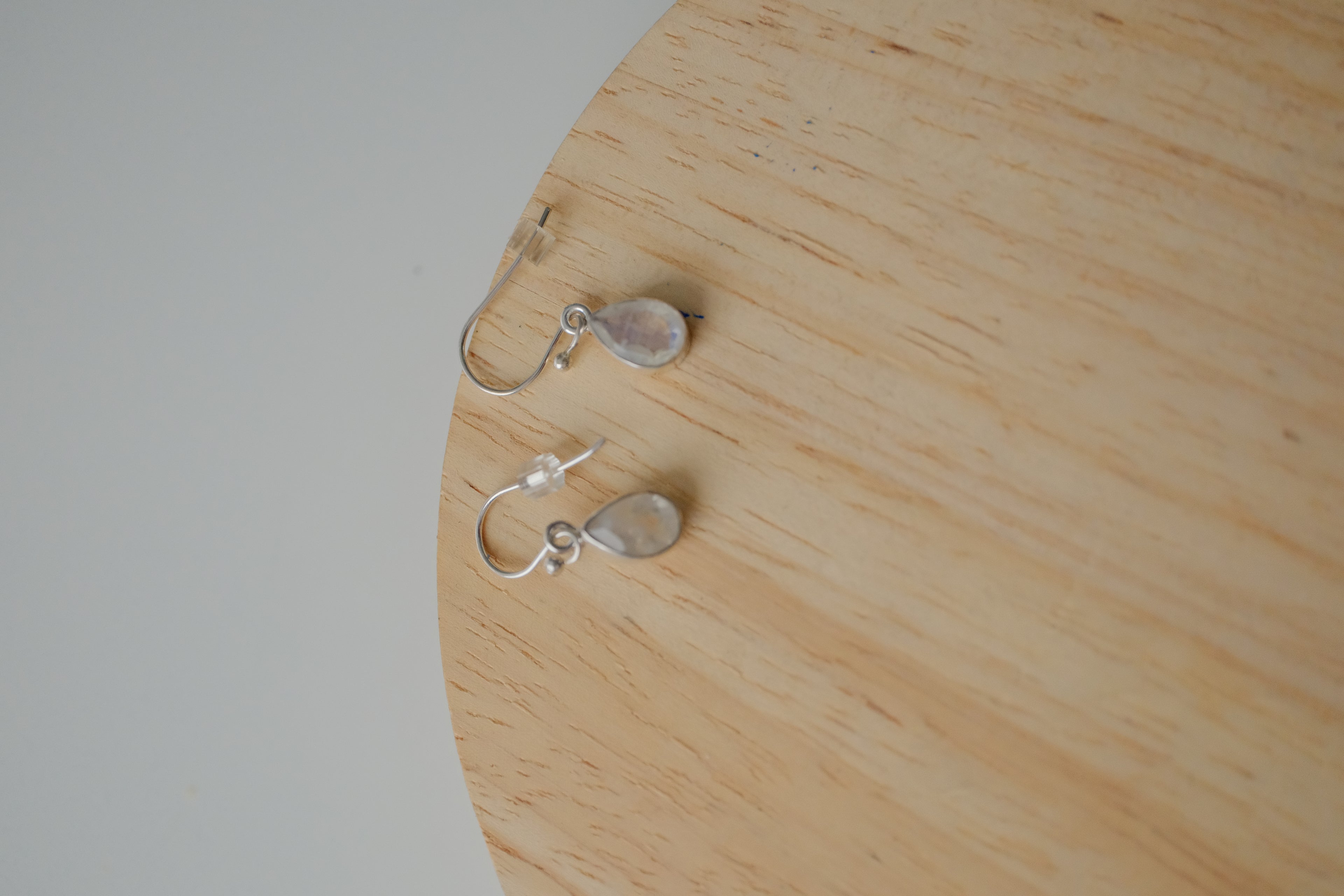 Vintage Sterling Silver Moonstone Earrings