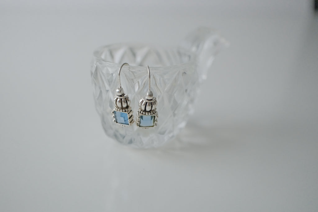 Vintage Avon Blue Topaz Earrings