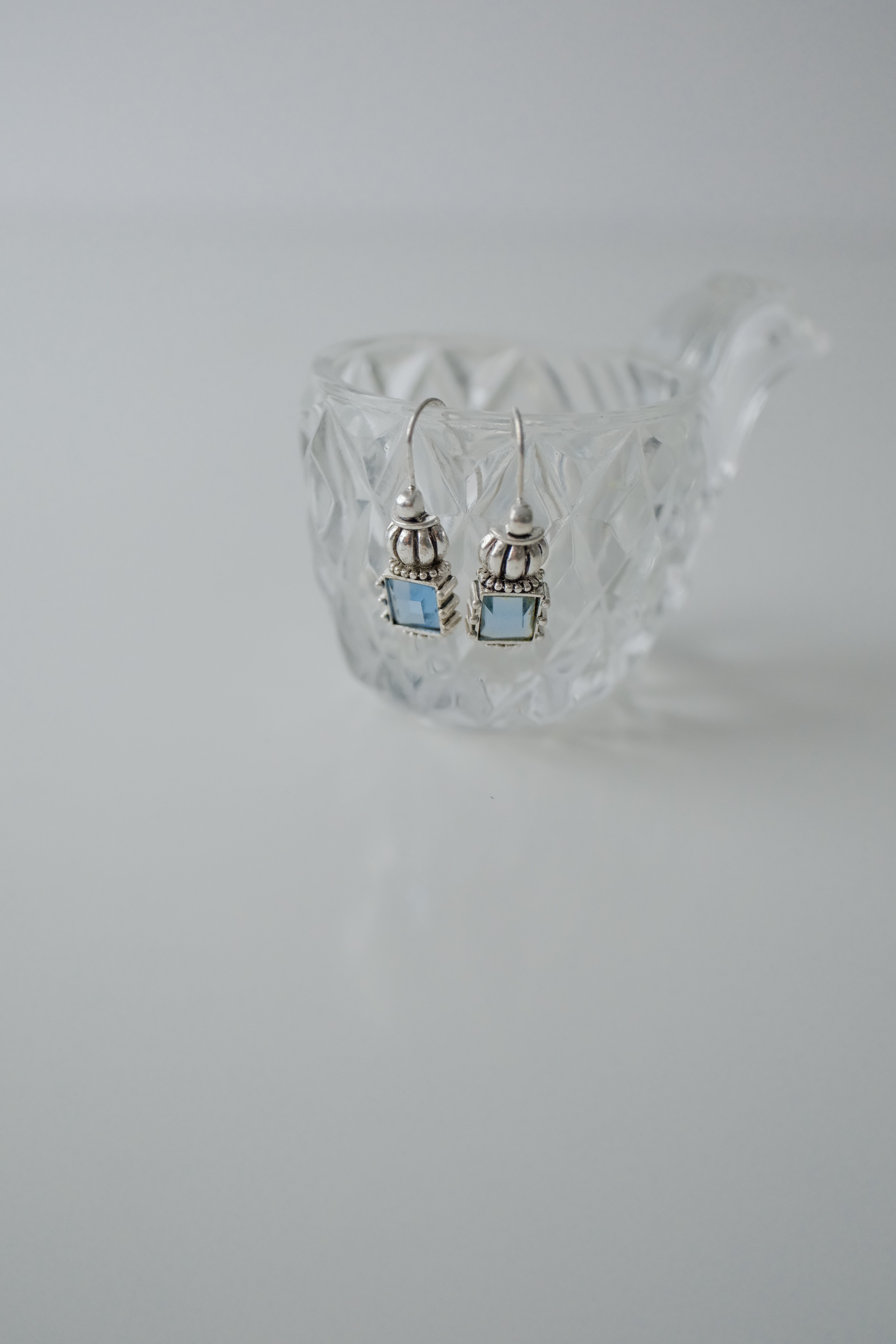 Vintage Avon Blue Topaz Earrings