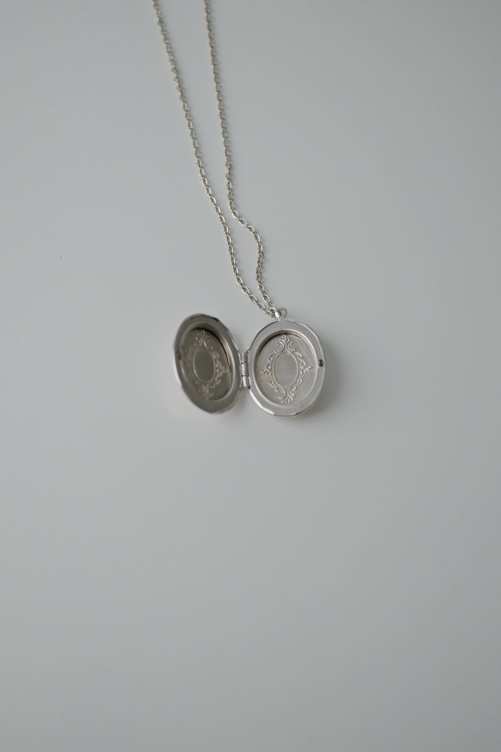 Vintage Petite Point Rose Locket Necklace