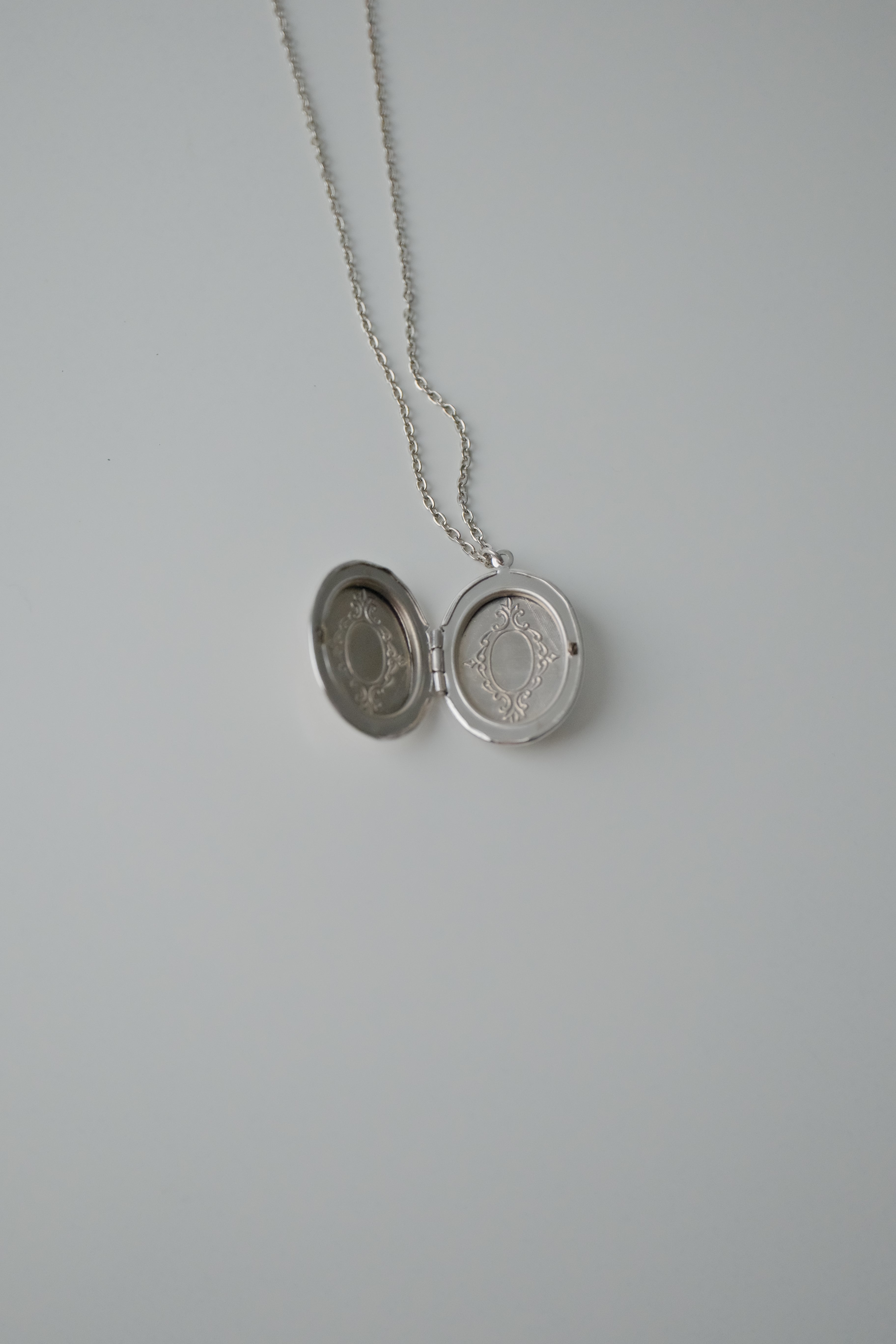 Vintage Petite Point Rose Locket Necklace