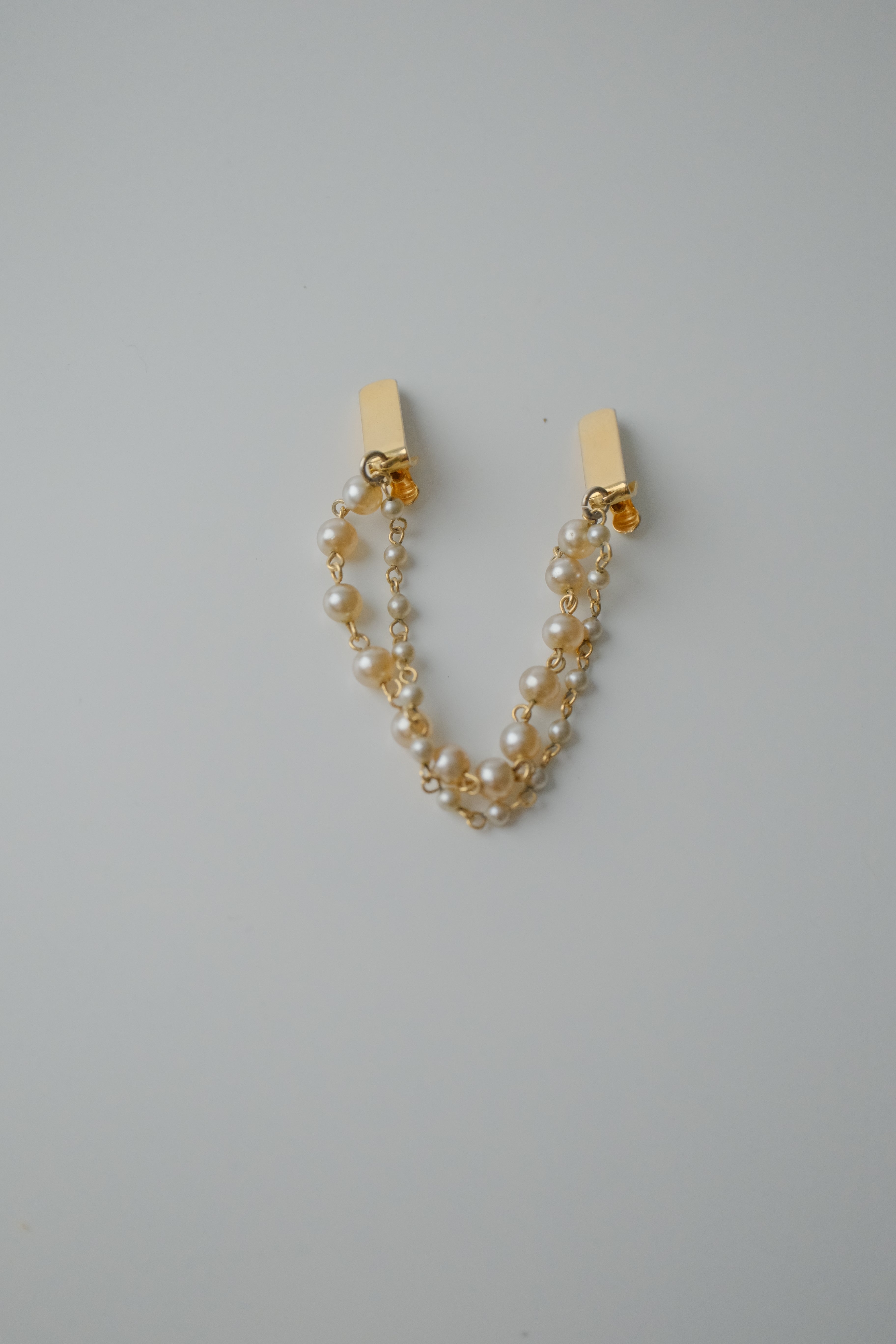 Vintage Gold Pearl Sweater Clip