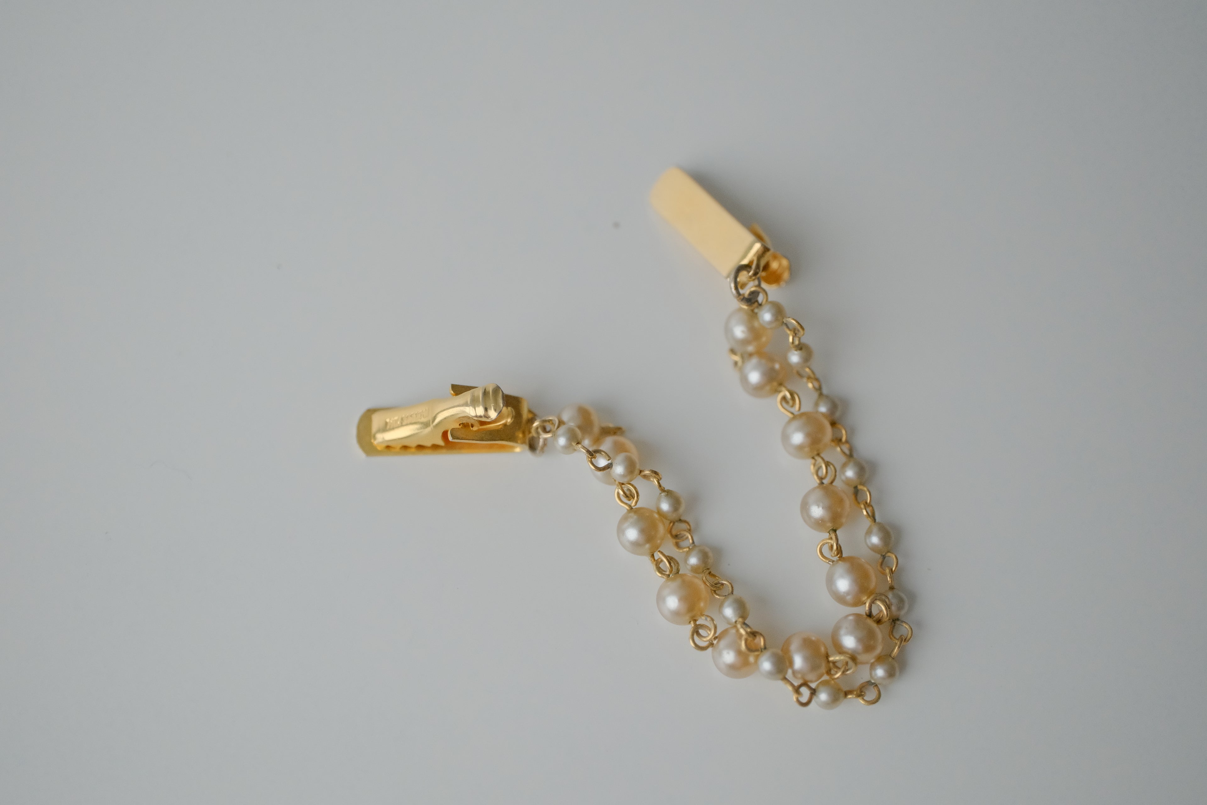 Vintage Gold Pearl Sweater Clip