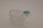 Sterling silver Oval-cut Larimar ring
