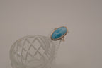 Sterling silver Oval-cut Larimar ring