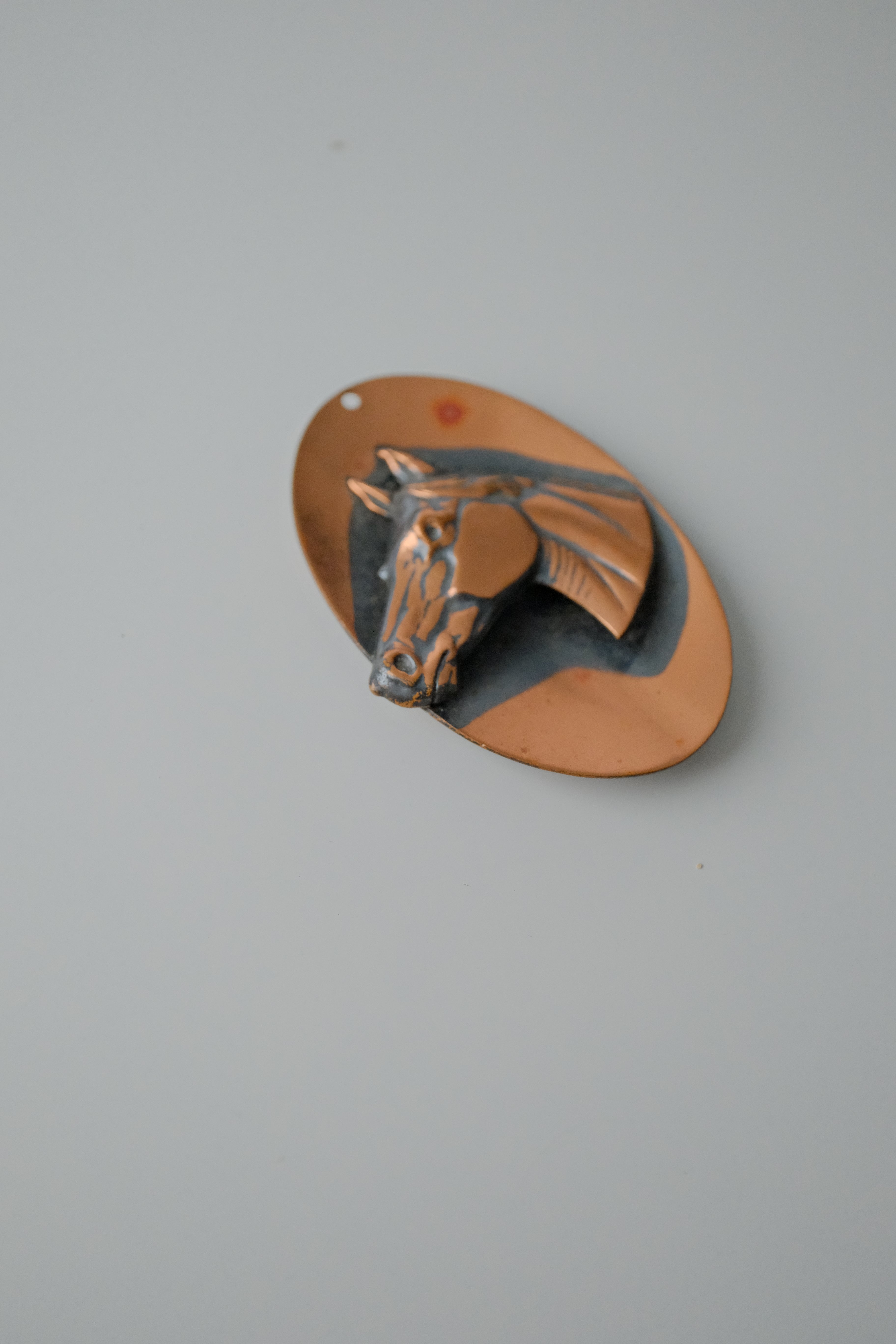 Vintage Copper Horse Pendant