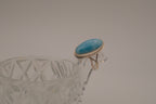 Sterling silver Oval-cut Larimar ring