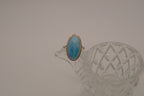 Sterling silver Oval-cut Larimar ring