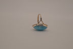 Sterling silver Oval-cut Larimar ring