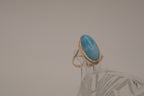 Sterling silver Oval-cut Larimar ring