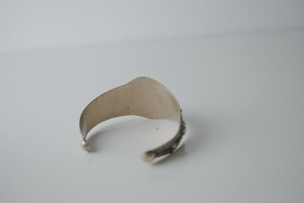 Vintage Sterling Silver Ornate Cuff Bangle
