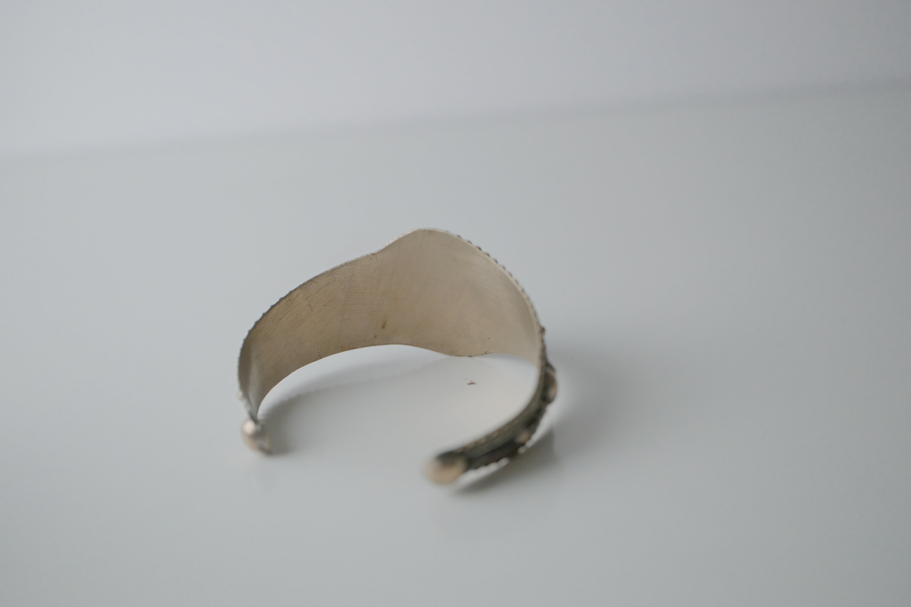 Vintage Sterling Silver Ornate Cuff Bangle