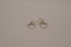 Sterling silver Open heart dangle earrings&nbsp;
