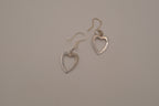 Sterling silver Open heart dangle earrings&nbsp;