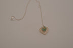 Sterling silver filigree heart pendant necklace