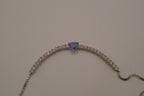 Sterling silver Blue heart Bolo tie bracelet