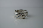Vintage Silver Modern Hinged Bangle
