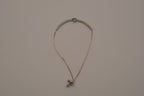 Sterling silver Blue heart Bolo tie bracelet