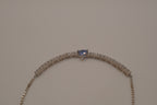 Sterling silver Blue heart Bolo tie bracelet