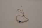 Sterling silver Blue heart Bolo tie bracelet